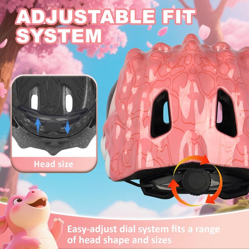Bavilk Toddler Kids Bike Helmet,3D Dinosaur Helmets for Boys Girls Infant/Baby to Children 1/2/3/4/5/6/7/8 Years Old Lightweight Adjustable Multi-Sports Bicycle Scooter Skateboard Skating Cycling - Image 4